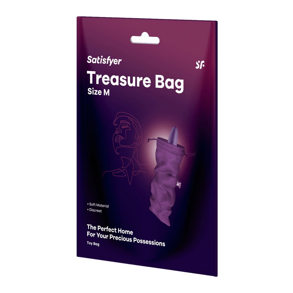 Satisfyer Treasure Bag Medium - Violet - Violet Medium Toy Storage Bag - HEALTH CARE - PREMIUM