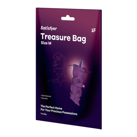 Satisfyer Treasure Bag Medium - Violet - Violet Medium Toy Storage Bag - HEALTH CARE - PREMIUM