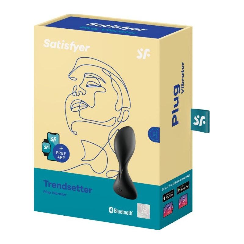 Satisfyer Trendsetter Connect App Vibrating Anal Plug Black - Naughty by Nature Adult Store