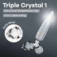 Satisfyer Triple Crystal 3 In 1 Clear Glass Butt Plug - GLASS TOYS - PREMIUM