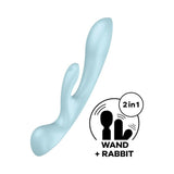 Satisfyer Triple Oh Light Blue - Adult Toys