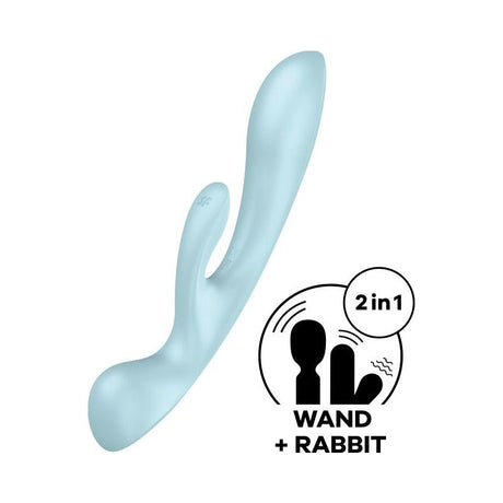 Satisfyer Triple Oh Light Blue - Adult Toys