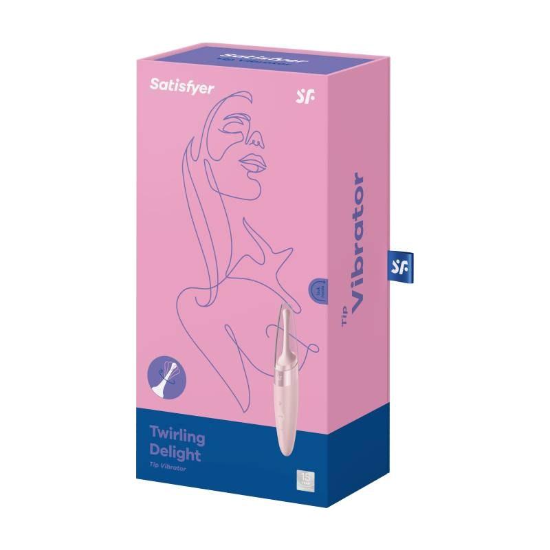 Satisfyer Twirling Delight Tip Stimulator - Rose Silicone Vibrator - Adult Toys