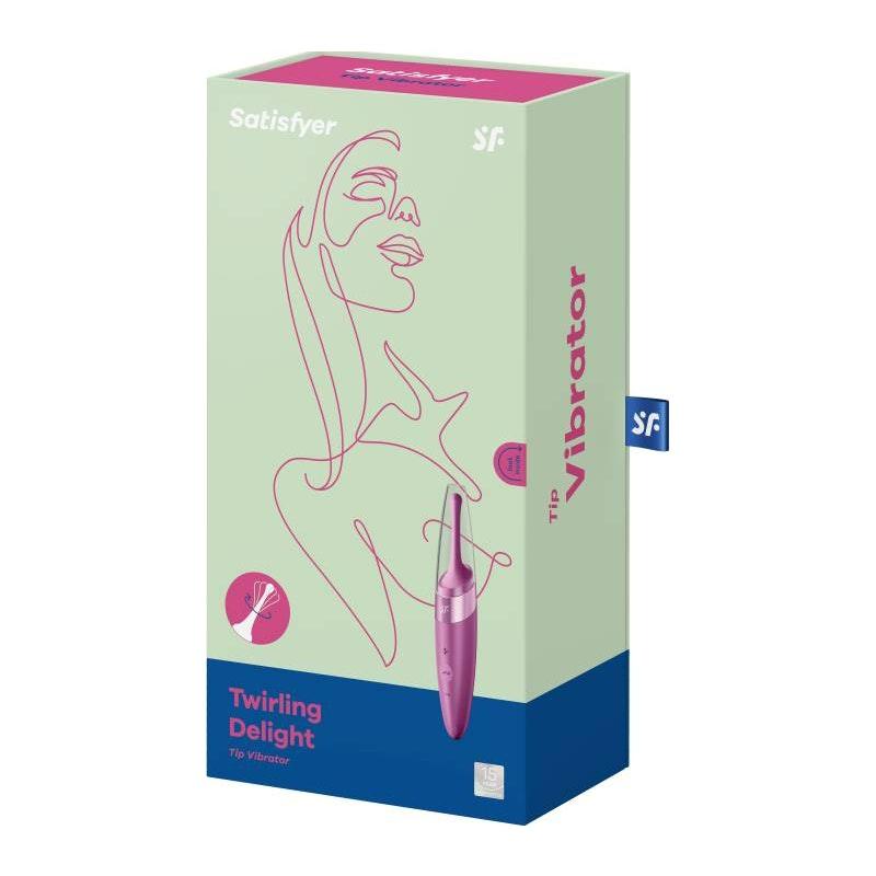 Satisfyer Twirling Delight - Waterproof Tip Vibrator in Berry - Adult Toys