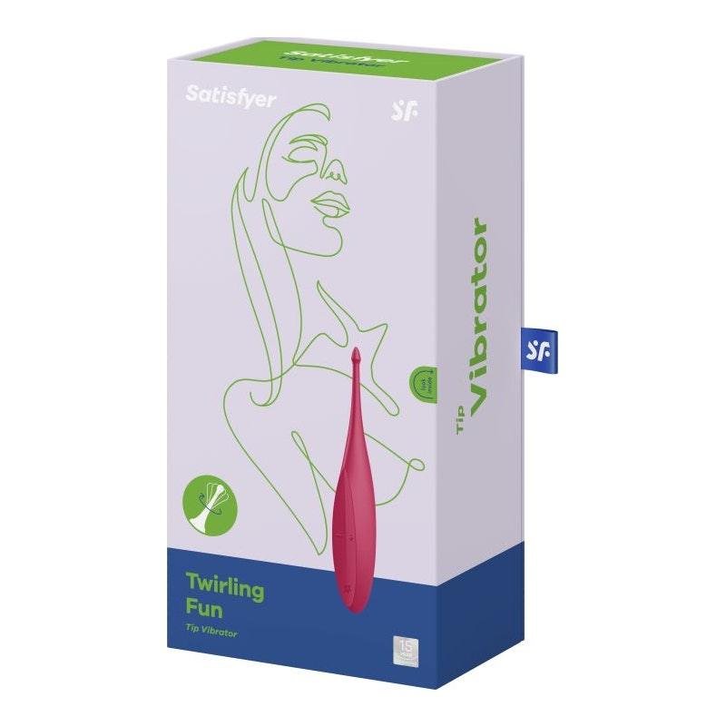 Satisfyer Twirling Fun Tip Stimulator Poppy Red - Adult Toys