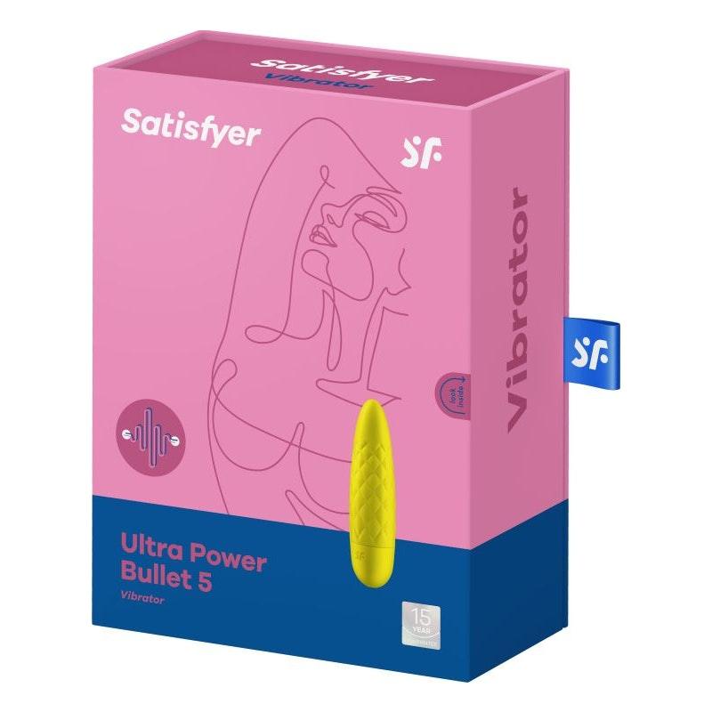 Satisfyer Ultra Power Bullet 5 – Yellow Silicone Rechargeable Vibrator - Adult Toys