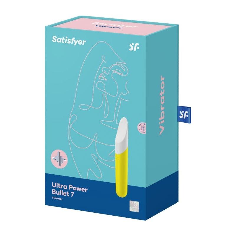 Satisfyer Ultra Power Bullet 7 – Waterproof Silicone Vibrator | Yellow - Adult Toys