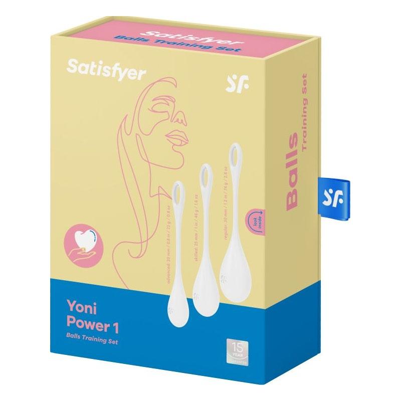 Satisfyer Yoni Power Balls 1 White 3 Pc Set - Naughty by Nature Adult Store