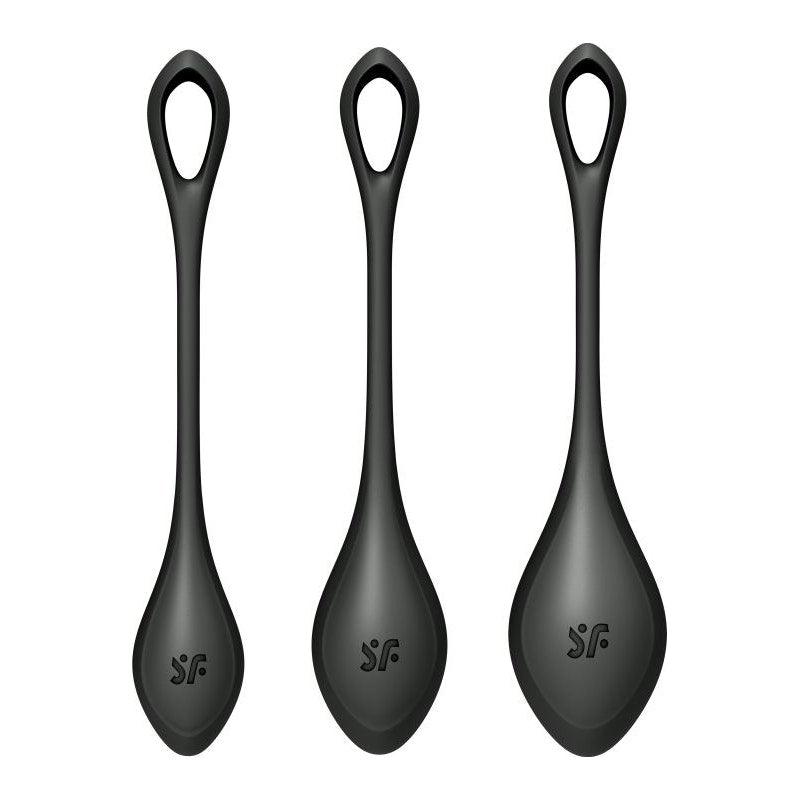 Satisfyer Yoni Power Balls 2 Black 3 Pc Set - Naughty by Nature Adult Store