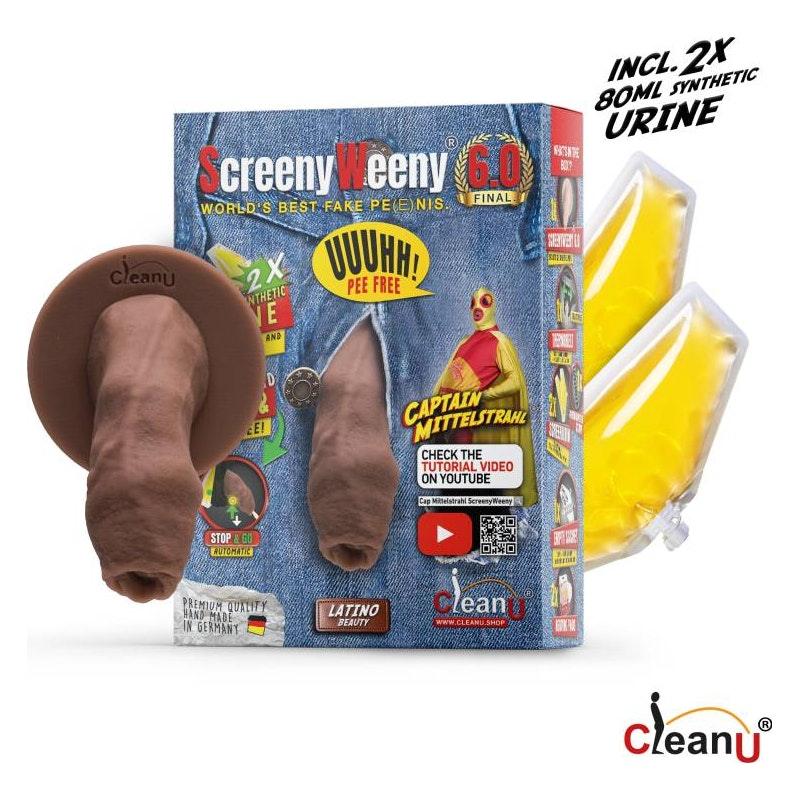 Screeny Weeny 6.0 Uncut Latino Brown - Adult Toys
