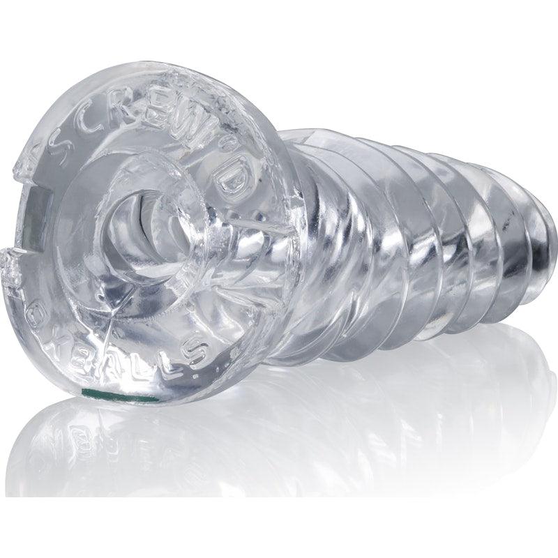 ScrewD Super Squish Corkscrew Jackoff Toy Clear - Adult Toys