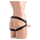 Seducer 7" Silicone Dildo w Harness Flesh - Adult Toys