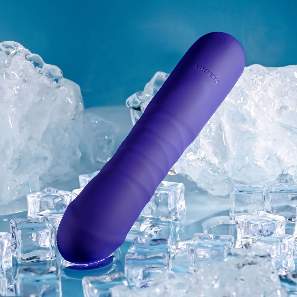 Selopa AMBITION - Purple USB Rechargeable Thrusting Vibrator - VIBRATORS