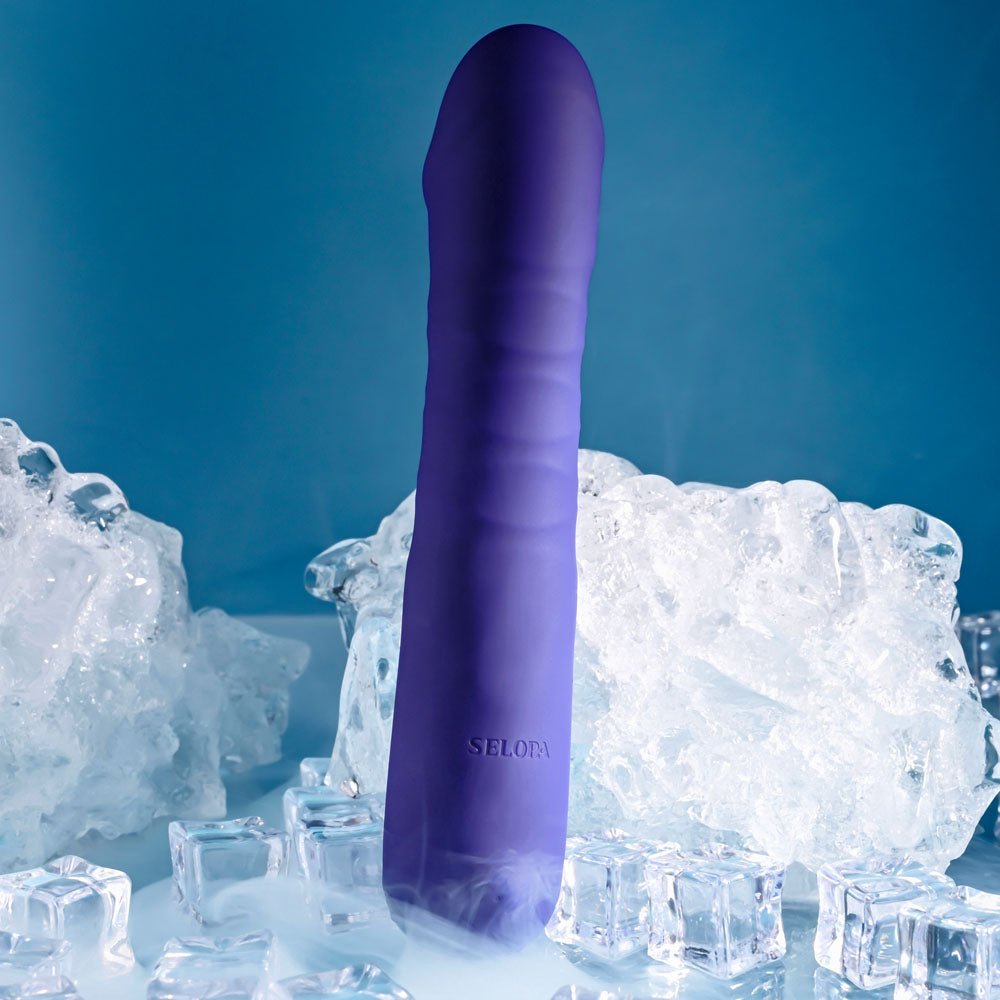 Selopa AMBITION - Purple USB Rechargeable Thrusting Vibrator - VIBRATORS
