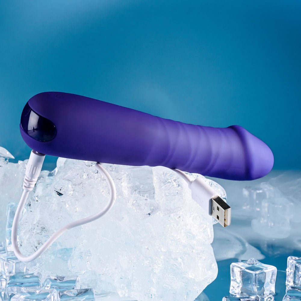 Selopa AMBITION - Purple USB Rechargeable Thrusting Vibrator - VIBRATORS