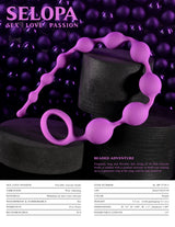 Selopa BEADED ADVENTURE - Purple 35.5 cm Anal Beads - Anal Toys