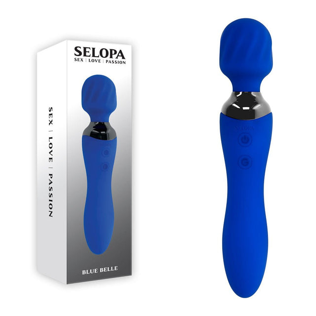 Selopa BLUE BELLE - Blue USB Rechargeable 20 cm Massage Wand - VIBRATORS