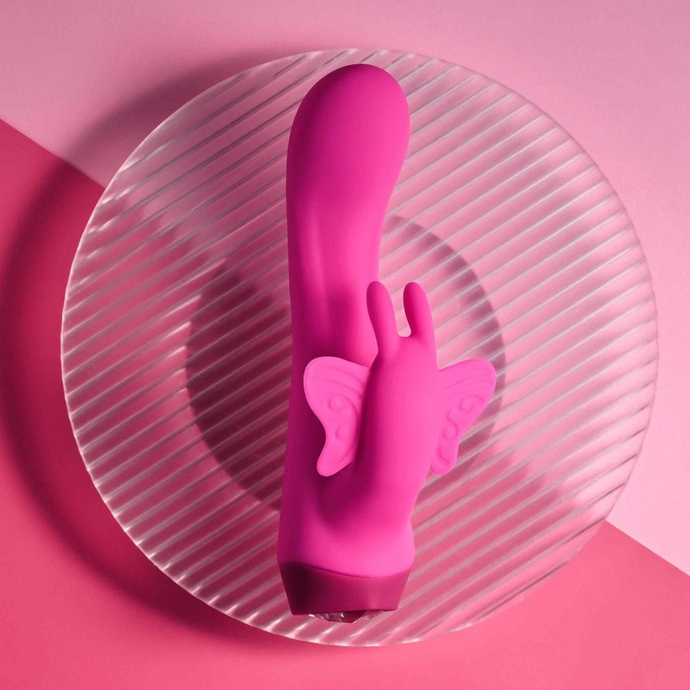 Selopa BUTTERFLY LOVE - Pink 13.8 cm USB Rechargeable Butterfly Vibrator - VIBRATORS