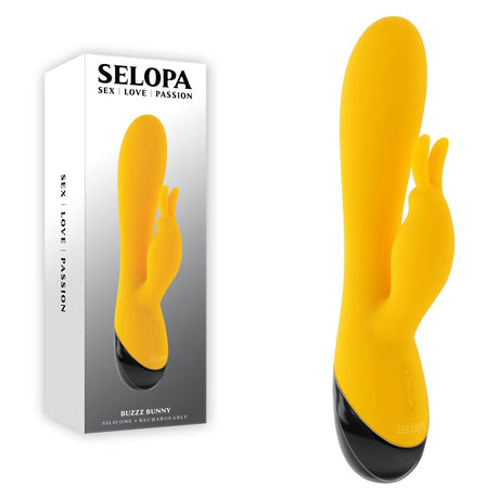 Selopa BUZZZ BUNNY - Yellow 19.7 cm USB Rechargeable Rabbit - VIBRATORS