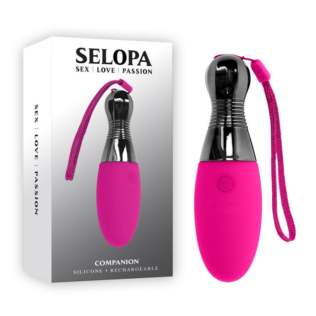 Selopa COMPANION - Pink 11.9 cm USB Rechargeable Vibrating Egg - BULLETS & EGGS