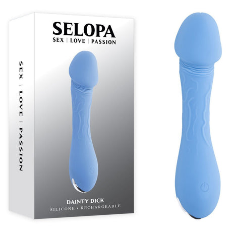Selopa Dainty Dick Baby Blue USB Rechargeable Mini Vibrator - VIBRATORS