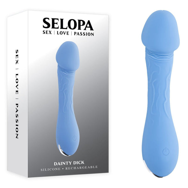 Selopa Dainty Dick Baby Blue USB Rechargeable Mini Vibrator - VIBRATORS