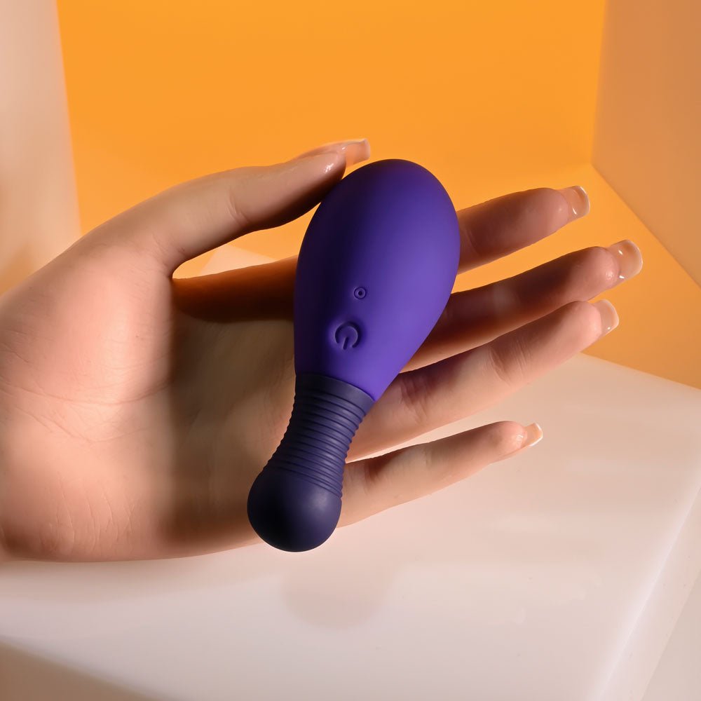 Selopa EGG ME ON - Purple 10 cm USB Rechargeable Egg with Wireless Remote - BULLETS & EGGS
