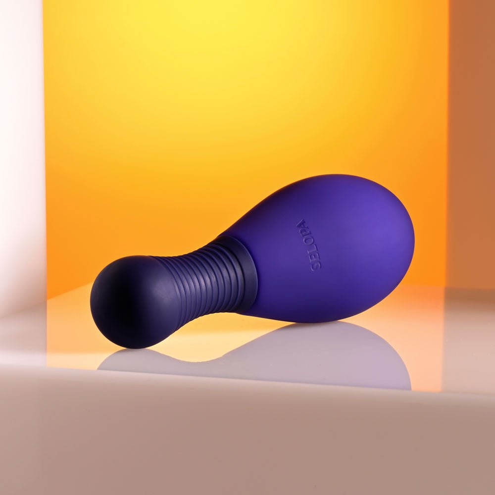 Selopa EGG ME ON - Purple 10 cm USB Rechargeable Egg with Wireless Remote - BULLETS & EGGS