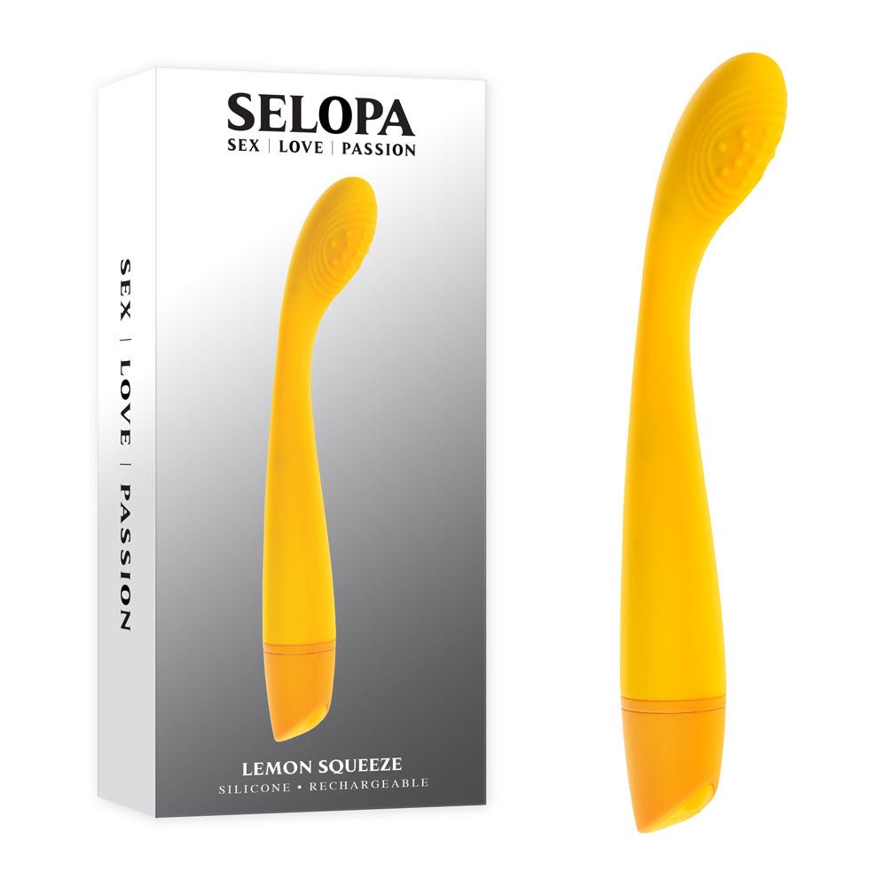 Selopa LEMON SQUEEZE - Yellow 18.4 cm USB Rechargeable Vibrator - VIBRATORS