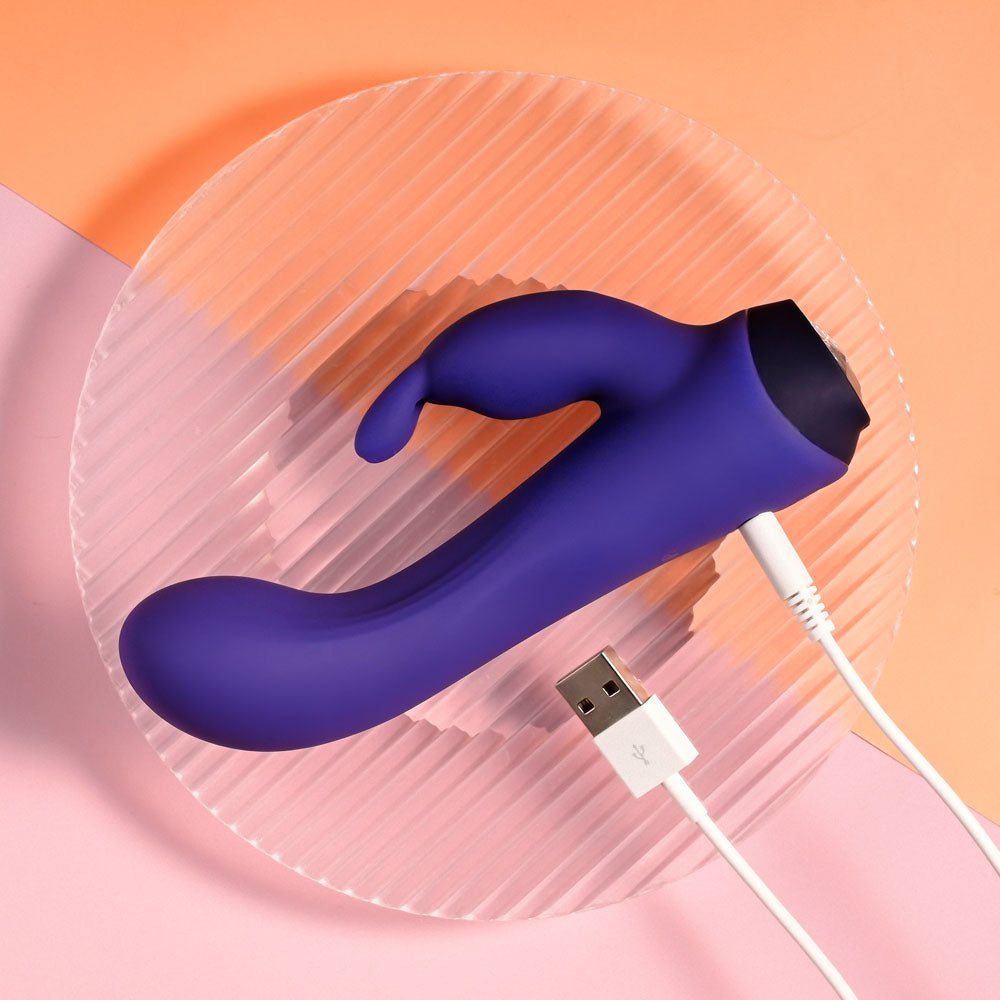 Selopa PLUM JOB - Purple 13.5 cm USB Rechargeable Rabbit Vibrator - VIBRATORS