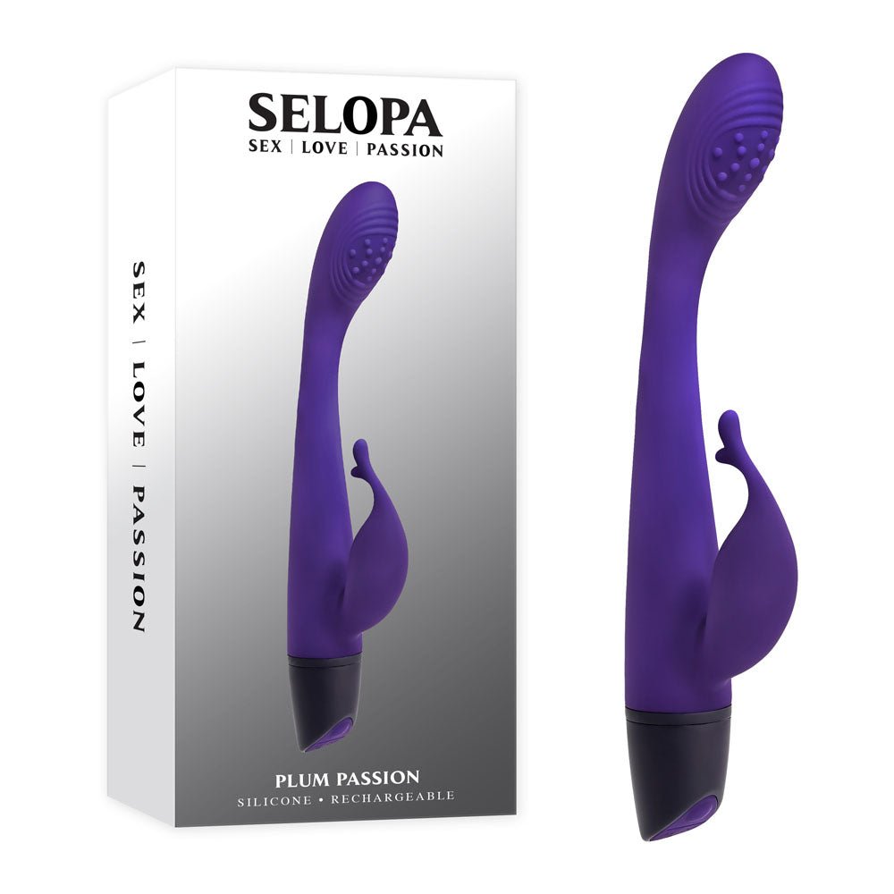 Selopa PLUM PASSION - 18.3 cm Rabbit Vibrator - VIBRATORS