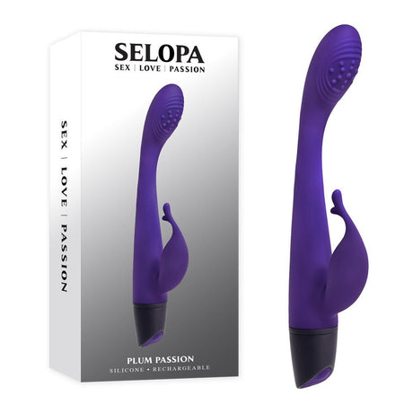 Selopa PLUM PASSION - 18.3 cm Rabbit Vibrator - VIBRATORS
