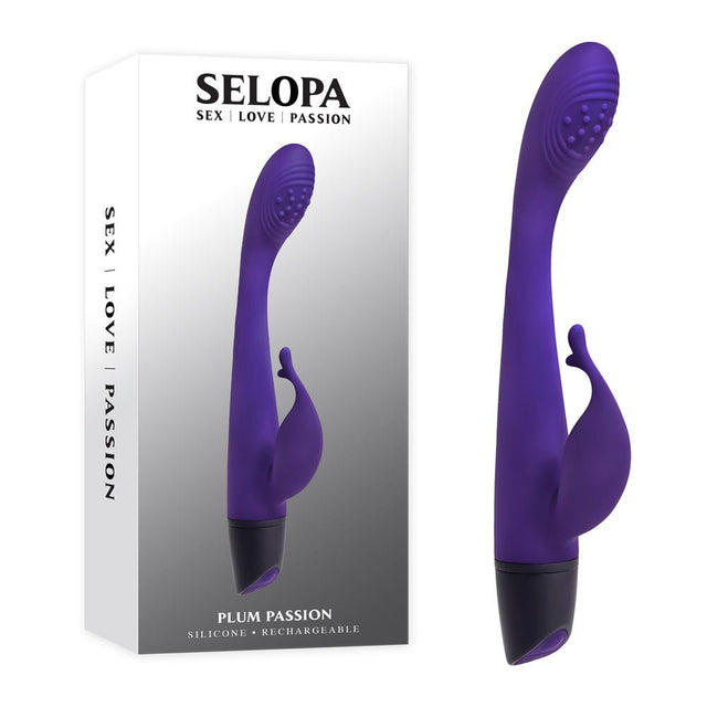 Selopa PLUM PASSION - 18.3 cm Rabbit Vibrator - VIBRATORS