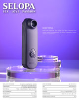 Selopa SURE THING - Black Vibrating & Sucking Stimulator - AIR PULSATION
