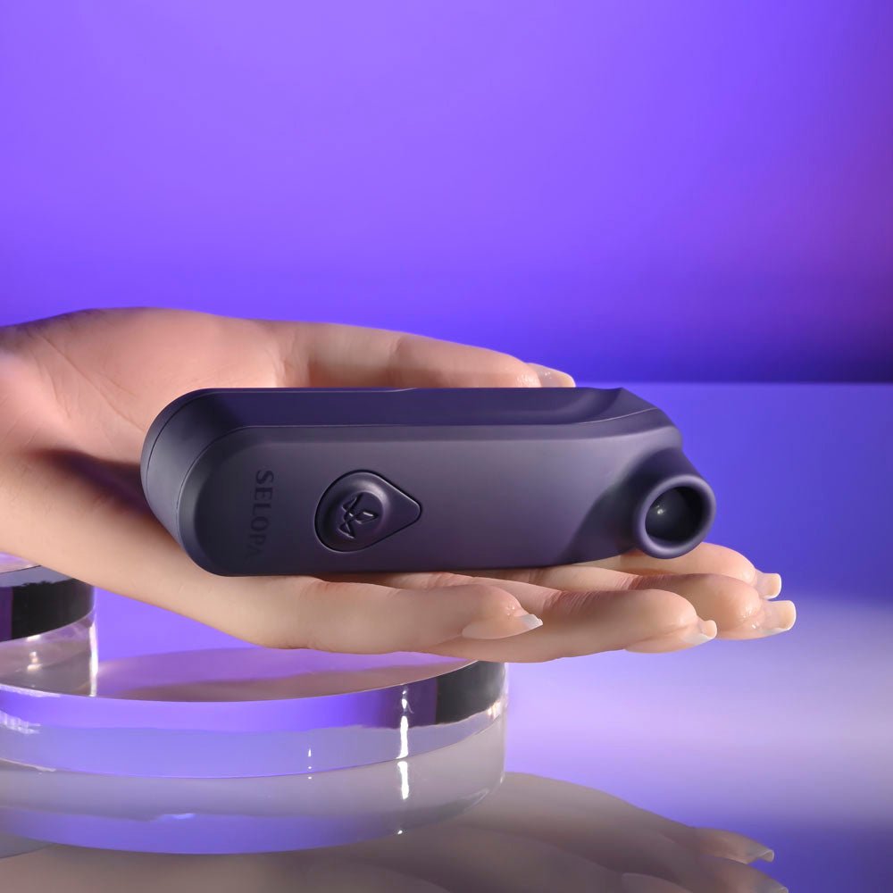 Selopa SURE THING - Black Vibrating & Sucking Stimulator - AIR PULSATION