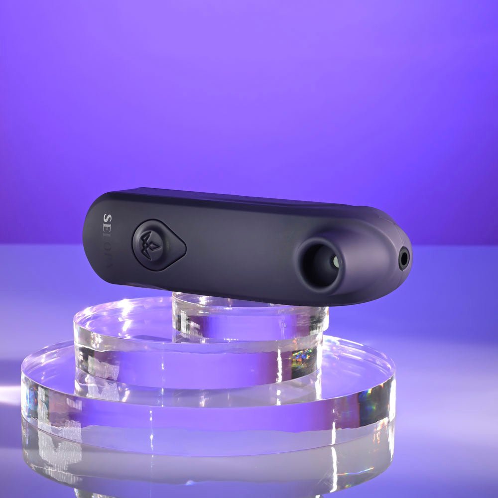 Selopa SURE THING - Black Vibrating & Sucking Stimulator - AIR PULSATION