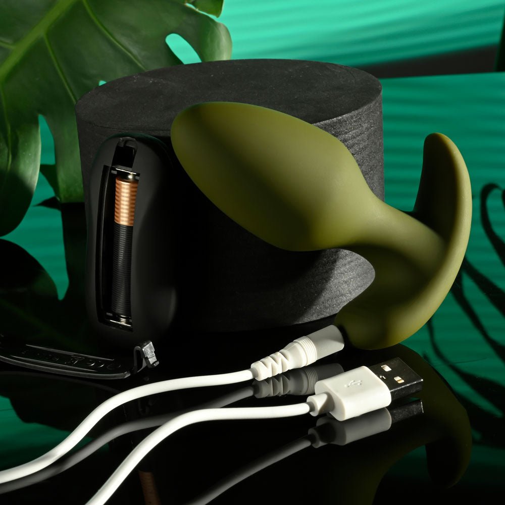 Selopa THE COLONEL - Green 10.1 cm USB Rechargeable Vibrating Butt Plug with Wireless Remote - Anal Toys