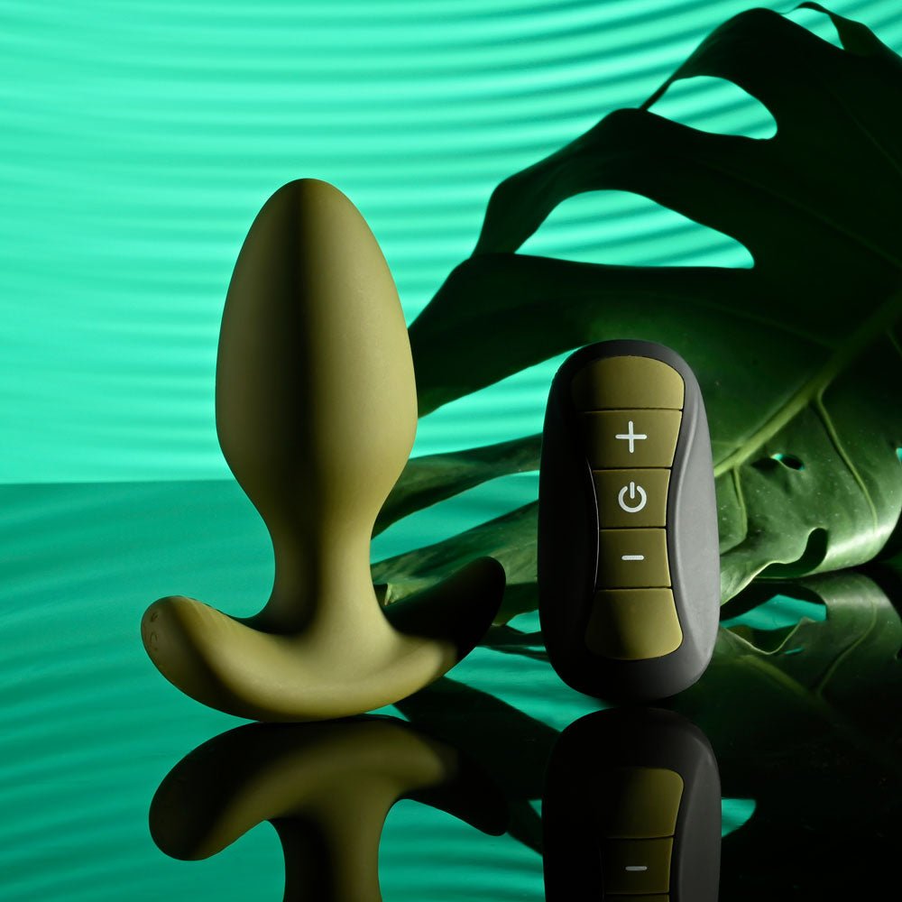 Selopa THE COLONEL - Green 10.1 cm USB Rechargeable Vibrating Butt Plug with Wireless Remote - Anal Toys