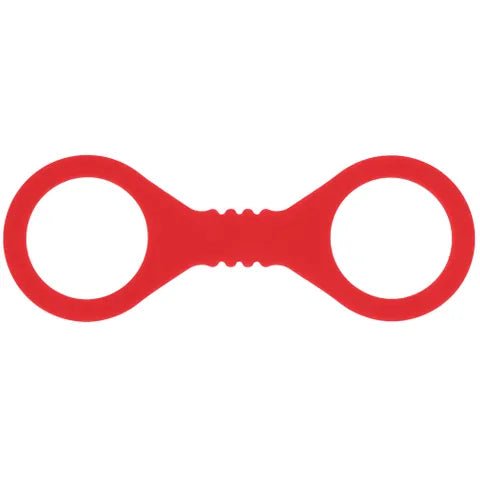 Sex And Mischief Amor Large Silicone Cuffs Red Restraints - BONDAGE - TOYS