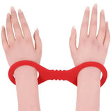 Sex And Mischief Amor Large Silicone Cuffs Red Restraints - BONDAGE - TOYS