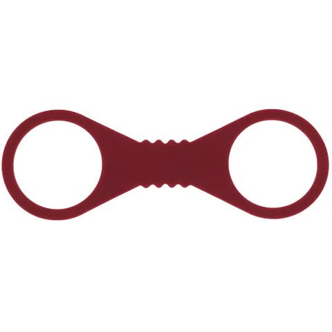 Sex And Mischief Enchanted Large Silicone Cuffs Burgundy Restraints - BONDAGE - TOYS