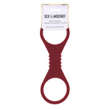 Sex And Mischief Enchanted Large Silicone Cuffs Burgundy Restraints - BONDAGE - TOYS