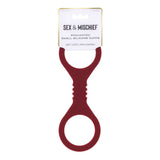 Sex and Mischief Enchanted Small Silicone Cuffs Burgundy Restraints - BONDAGE - TOYS