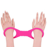 Sex and Mischief Large Hot Pink Silicone Cuffs Restraints - BONDAGE - TOYS