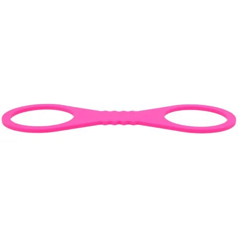 Sex and Mischief Large Hot Pink Silicone Cuffs Restraints - BONDAGE - TOYS