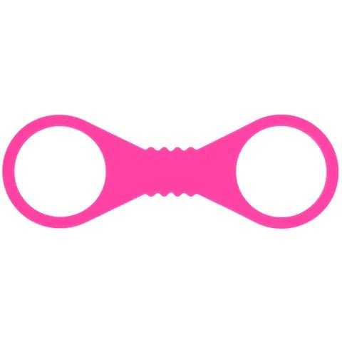 Sex and Mischief Large Hot Pink Silicone Cuffs Restraints - BONDAGE - TOYS