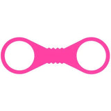 Sex and Mischief Large Hot Pink Silicone Cuffs Restraints - BONDAGE - TOYS