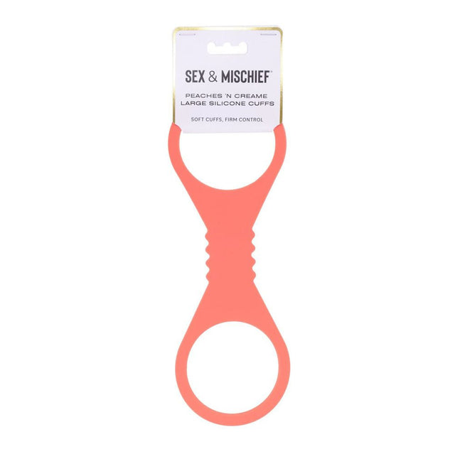 Sex And Mischief Peaches And Cream Large Silicone Cuffs - BONDAGE - TOYS