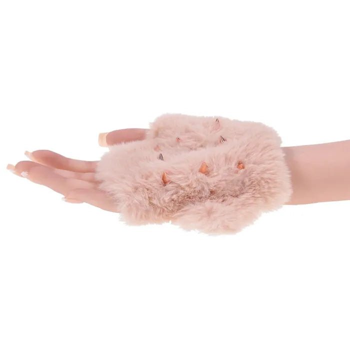 Sex And Mischief Peaches And Cream Spiked Sensory Glove Fur Metal Spikes - BONDAGE - TOYS