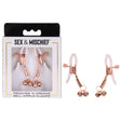 Sex And Mischief Peaches N CreaMe Bell Nipple Clamps Set Of 2 - BONDAGE - TOYS